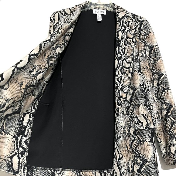 JOSEPH RIBKOFF Snake Print Open Front Jacket - Picture 5 of 12